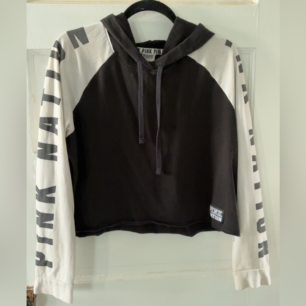 Pink Nation Black and White Hoodie